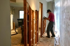 Demo of Wall Separating the Dining Room and Kitchen