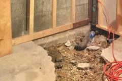 Original Roughed-in Basement Bathroom